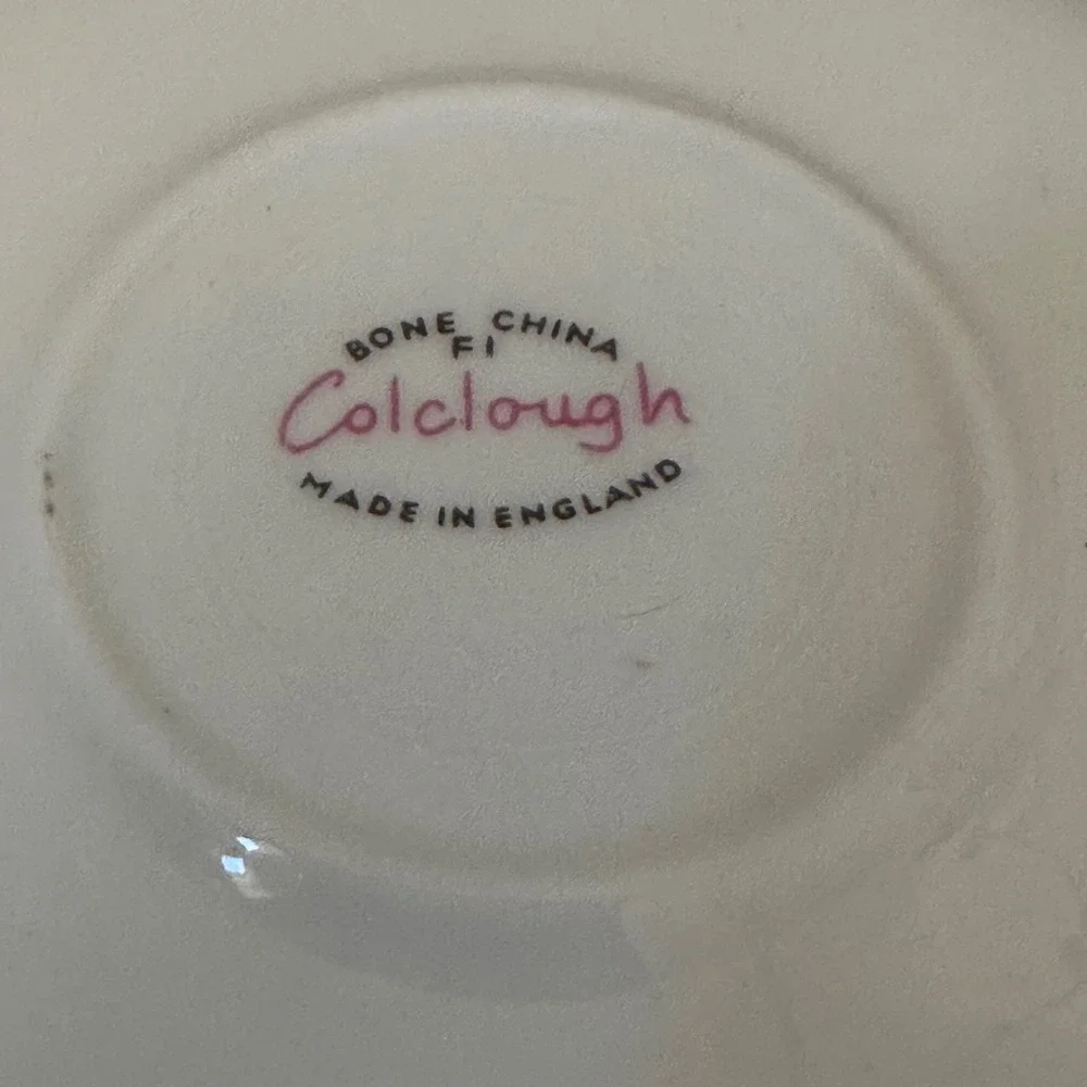 Vintage Colclough Bone China TeaCup Saucer Pink Floral Gold Trim Made in England